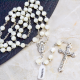  Genuine Mother of Pearl 6mm Bead Rosary - 18