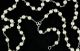  Custom Rosary, Add Crucifix and Centerpiece, White Faux Pearl Beads 6mm - 18