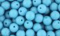Glass Beads, Sky Blue - 8 mm Round - Pack of 60  *   (Minimum quantity purchase is 3)