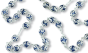  Double Capped Bead Rosary with 9mm Sapphire Blue (September) Glass Beads - 24"   (Minimum quantity purchase is 1)