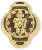 Miraculous Medal Metal Beads (12 pack) - 10 mm Gold Plated, Made in Italy  * 