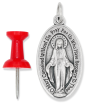   Large Oval Miraculous Medal Italian Die-Cast - 1 1/8 inch  (Minimum quantity purchase is 1)