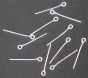  Heavy Duty Eye Pins 0.7 x 17 mm - Italian Silver Oxidized - 360 pcs *  (Minimum quantity purchase is 1)