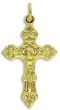 Fleur-de-Lis Crucifix – 1 1/4" Gold Plated Open Design, Made in Italy   (Minimum quantity purchase is 2)