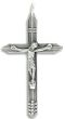 Lined Crucifix  - 1 3/4" Silver Oxidized, Made in Italy  (Minimum quantity purchase is 1)
