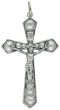 Beaded Crucifix – 1 3/4" Silver Oxidized, Made in Italy *  (Minimum quantity purchase is 2)