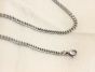 1.4mm Stainless Steel Curb Chain with Lobster Clasp - 24"