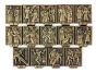 Stations of the Cross Rectangular Plaque Set for Custom Displays – 14 Plaques, 1" Bronze Plated, Made in Italy *  (Minimum quantity purchase is 1)