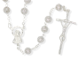  Silver Plated Filigree Rosary with 8mm Beads - 22"  (Minimum quantity purchase is 1)