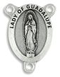 Our Lady of Guadalupe Oval Centerpiece - Silver Ox, 1-1/16"   (Minimum quantity purchase is 2)
