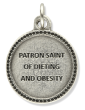 St Charles Borromeo (Dieting, Obesity) Round Medal - 7/8", Silver Ox  * (Minimum quantity purchase is 3)