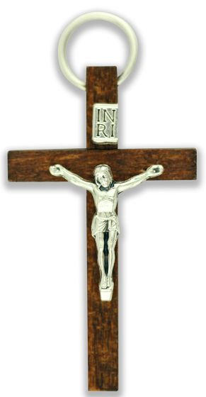  Hardwood Crucifix, Dark Brown - 1.75 inch  (Minimum quantity purchase is 1)