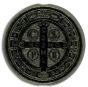 St Benedict Medal Beads 9/16" Round Gunmetal – Pack of 12 – Made in Italy *  (Minimum quantity purchase is 1)