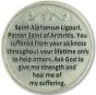  Saint Alphonsus Liguori Pocket Token - Patronage: Arthritis * (Minimum quantity purchase is 3)
