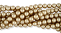 Glass Pearl Beads, 8 mm Round, Camel - 60 count  (Minimum quantity purchase is 1)