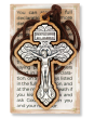 Pardon Indulgence Crucifix Pendant with Olivewood Outline- 2 1/2"  