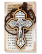 Pardon Indulgence Crucifix Pendant with Olivewood Outline- 2 1/2" @  (Minimum quantity  purchase is 1)