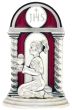 First Communion Tabletop Icon for Girls with Pink  Accents -  2 1/2"   (Minimum quantity purchase is 1)