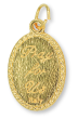 Miraculous Style Pray for Us Medal, Two Tone  - 1" Made in Italy - Closeout Sale* (Minimum quantity purchase is 2)