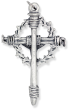 Crown & Nails Crucifix 2-1/4 inch - Bikers Favorite Crucifix!   (Minimum quantity purchase is 1)
