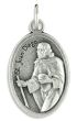  St Juan Diego / Pray for Us Medal - Silver Oxidized Die-Cast - 1"  Made In Italy (Minimum quantity purchase is 3)