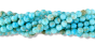  Aqua Blue with White Spun Glass Porcelain Beads -  8mm - 60 beads (Minimum quantity purchase is 1)