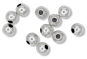  4mm Round Silver Metal Beads - Pkg. of 12 (Minimum quantity purchase is 1)