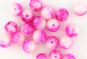 Tickled Pink Marbled Ceramic Beads, 8mm - Pkg 60   (Minimum quantity purchase is 1)