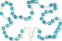  AB Aqua /March/ December 7mm Glass Bead Rosary - 20 1/2"   (Minimum quantity purchase is 1)