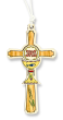 First Holy Communion Cross Pendant with White Cord - 3.25" Made in Italy  - Closeout Sale *   (Minimum quantity purchase is 5)