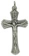 Fluted Crucifix – 1 1/2" Silver Oxidized, Made in Italy * (Minimum quantity purchase is 1)