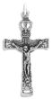 Radiant Holy Spirit Crucifix - 1 3/4" Silver Oxidized, Made in Italy   (Minimum quantity purchase is 1)