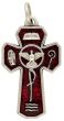5 Way Confirmation Crucifix - Red Enamel - 1 1/8"    (Minimum quantity purchase is 1)