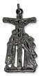  Large Stations of the Cross Pieta Crucifix, Gun Metal - 2 1/2"  - Closeout Sale *  ( Minimum quantity purchase is 1)