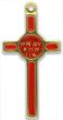 Red Enamel Holy Spirit Crucifix - 1-1/2", Two-Tone  (Minimum quantity purchase is 1)