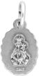 Scapular Medal with Beaded Border – 1/2" Silver Oxidized, Made in Italy * (Minimum quantity purchase is 5)