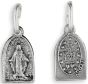 Miraculous Medal - 3/8" Arched Silver Oxidized, Made in Italy *  (Minimum quantity purchase is 5)