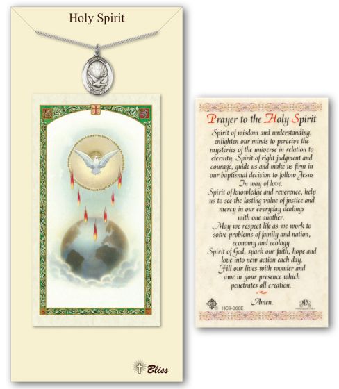 Pewter Holy Spirit Medal with Prayer Card