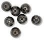  6mm Round Gun Metal Beads - Pkg. of 12    (Minimum quantity purchase is 1)