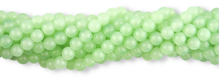 Pale Green Glass Beads, 8mm - Pkg of 60    (Minimum quantity purchase is 1)