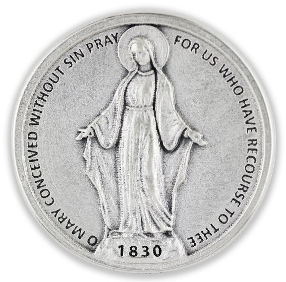 Miraculous Medal Pocket Token (Minimum quantity purchase is 1)
