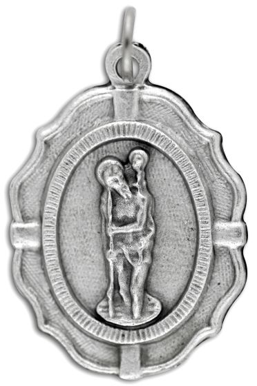 Large Medal - St Christopher -Great for Travelers - 1 1/4" (Minimum quantity purchase is 1)