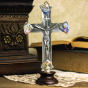 Tertium Millennium 5-Way Metal Tabletop Crucifix – 6-1/8", Multicolor & Silver Ox  (Minimum quantity purchase is 1)  