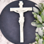 White Catholic Wall Crucifix – 13.5" Renaissance Collection, Joseph's Studio