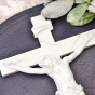 White Catholic Wall Crucifix – 13.5" Renaissance Collection, Joseph's Studio