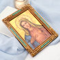 Immaculate Heart of Mary Framed Icon – 7.25" Gold Vintage Style, Joseph’s Studio