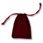 Burgundy Velvet Rosary Pouch - 4" x 5.5" Drawstring Velour Rosary Bag (Minimum quantity purchase is 1)