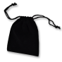 Black Velvet Rosary Pouch - 4" x 5.5" Drawstring Velour Rosary Bag * (Minimum quantity purchase is 3)
