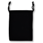 Black Velvet Rosary Pouch - 4" x 5.5" Drawstring Velour Rosary Bag * (Minimum quantity purchase is 3)