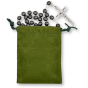  Hunter Green Velvet Rosary Pouch - 4" x 5.5" Drawstring Velour Rosary Bag *  (Minimum quantity purchase is 3)